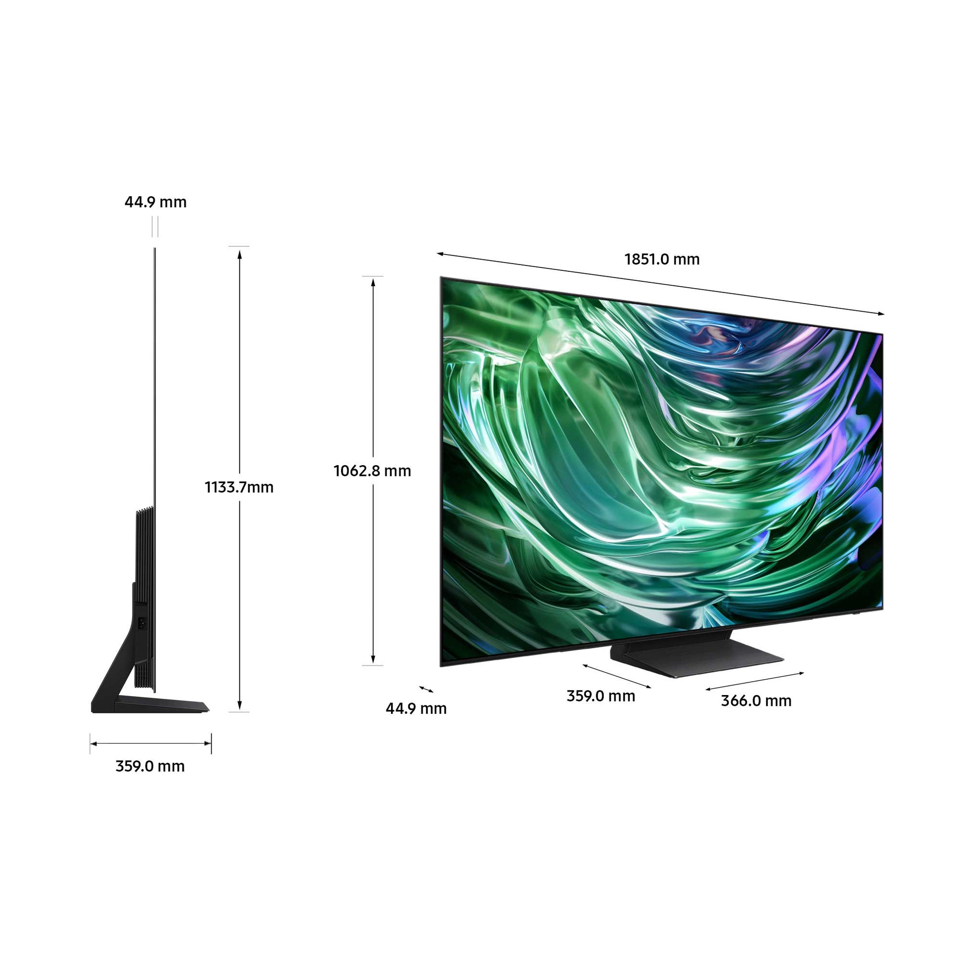 Samsung QE83S90D Dimensions