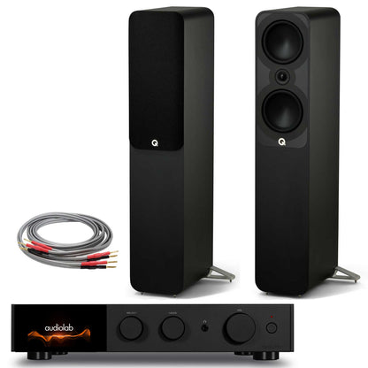 Audiolab 9000A Black with Q Acoustics 5050 Satin Black