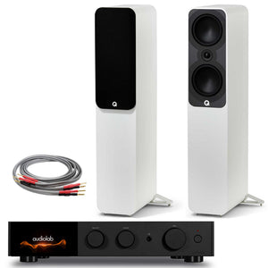 Audiolab 9000A Black with Q Acoustics 5050 Satin White