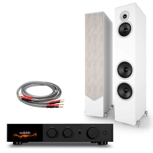 Audiolab 9000A Black with Acoustic Energy AE320² Matte White