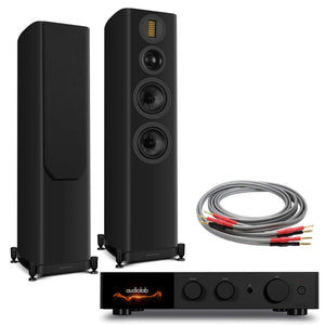 Audiolab 9000A Black with Wharfedale EVO 5.4 Black