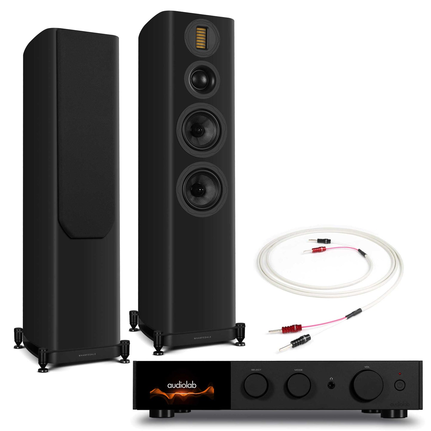 Audiolab 9000A Black with Wharfedale EVO 5.4 Black