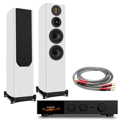 Audiolab 9000A Black with Wharfedale EVO 5.4 White