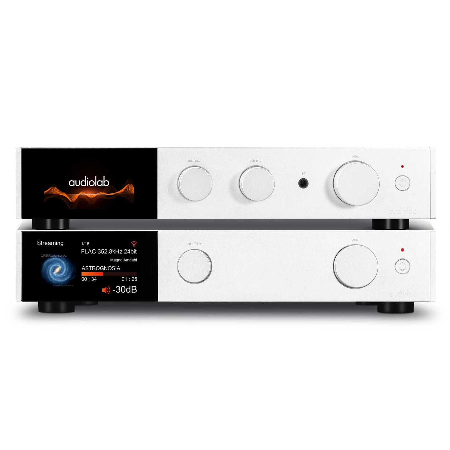 Audiolab 9000A with 9000N Silver
