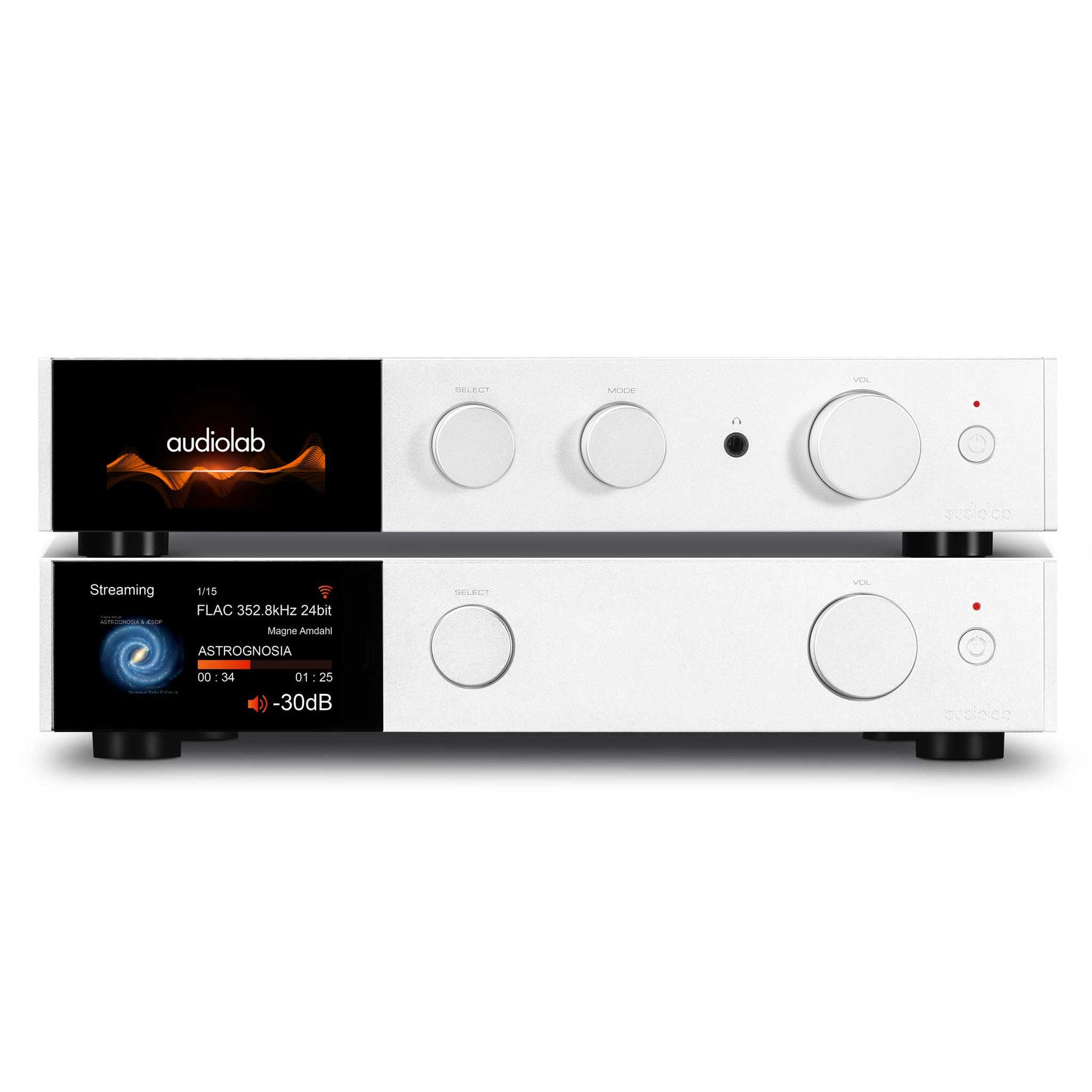 Audiolab 9000A with 9000N Silver