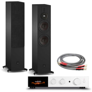 Audiolab 9000A Silver with Dali SONIK 7 Black Ash