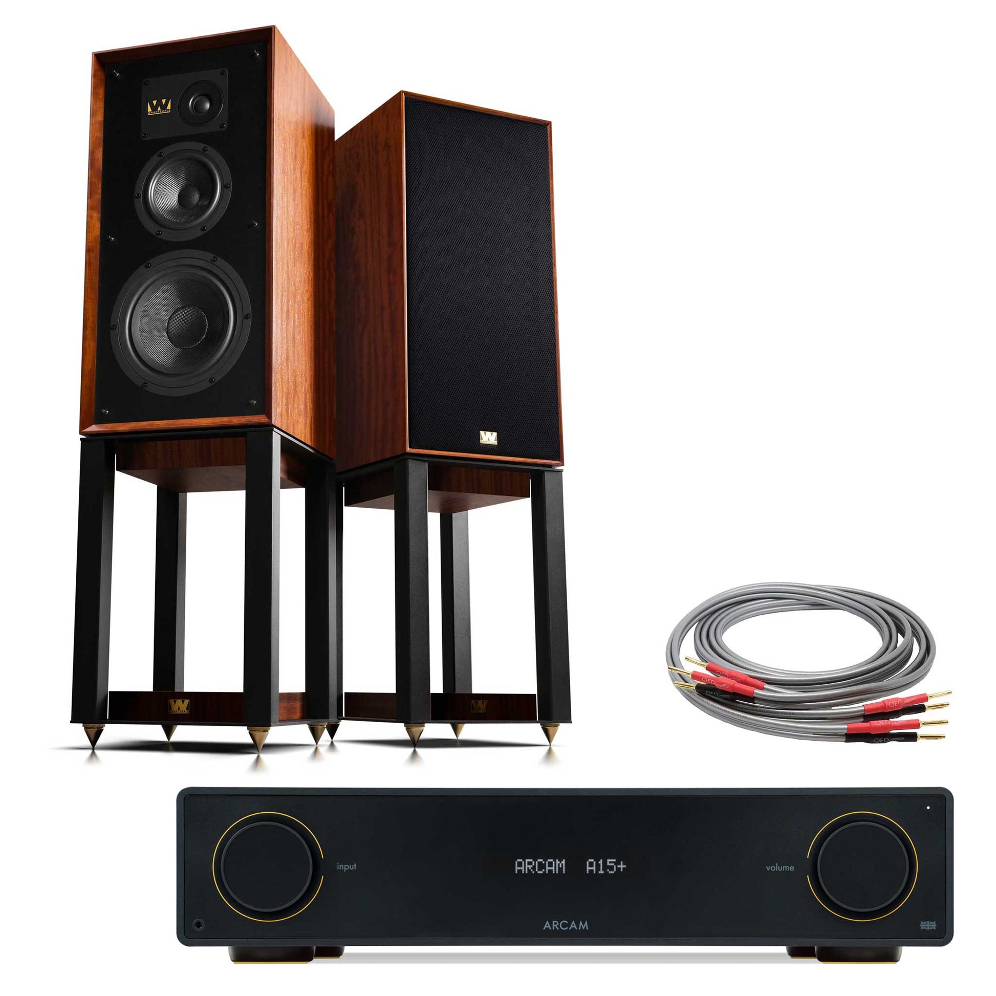 Arcam A15+ with Wharfedale Super Linton Mahogany