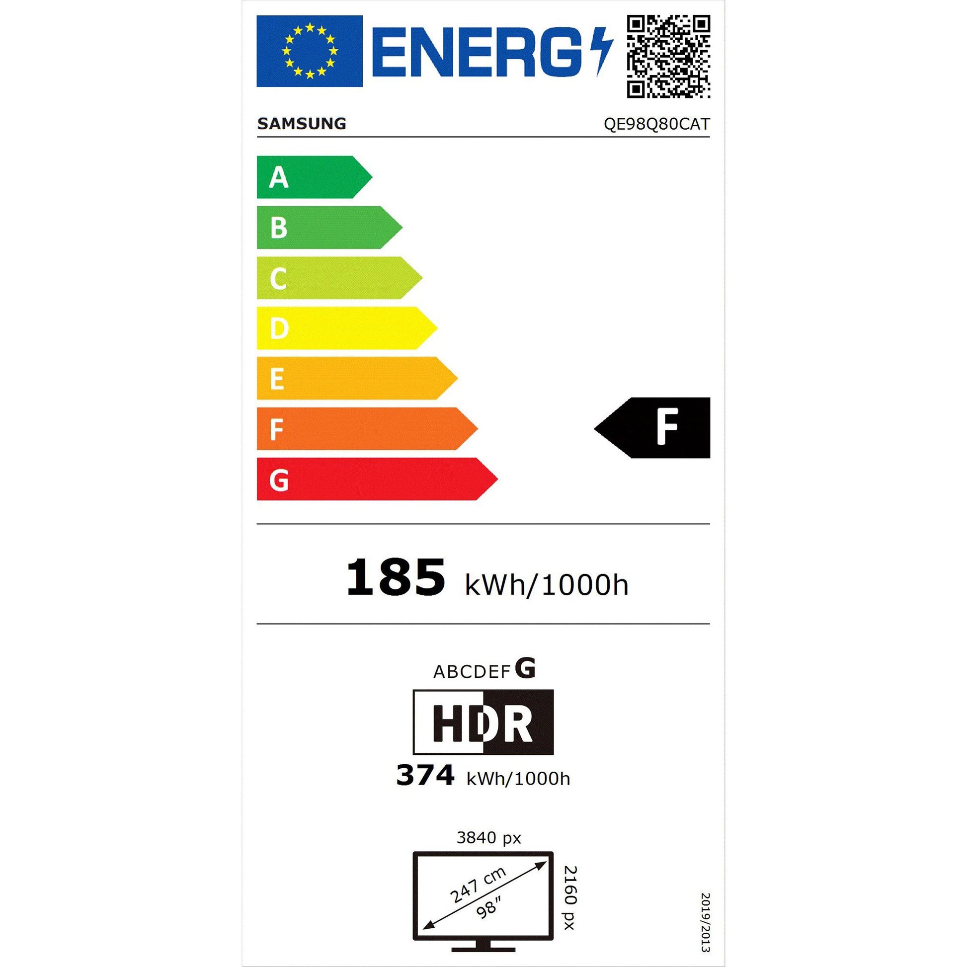 Samsung QE98Q80C Energy Label