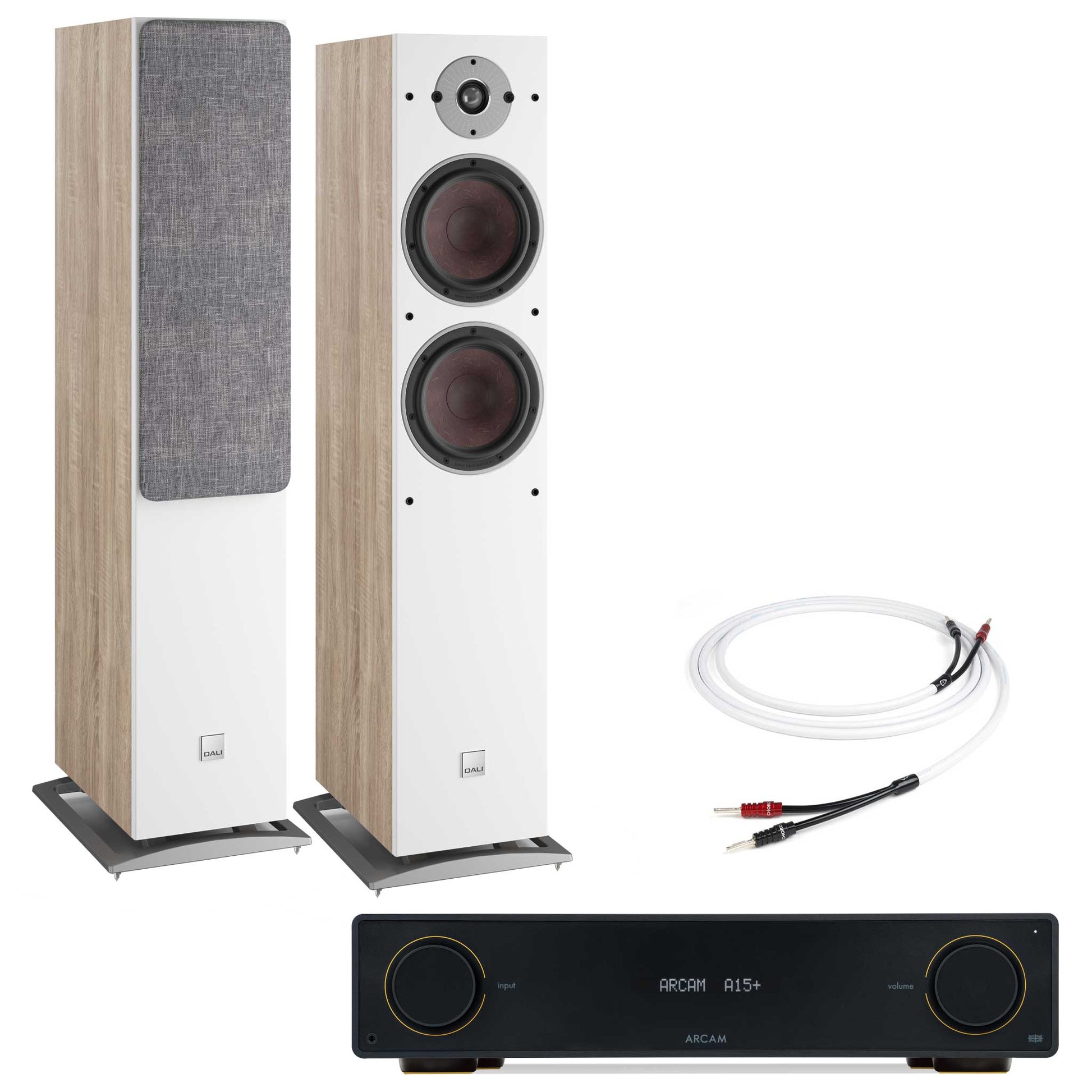 Arcam A15+ with Dali Oberon 7 Light Oak