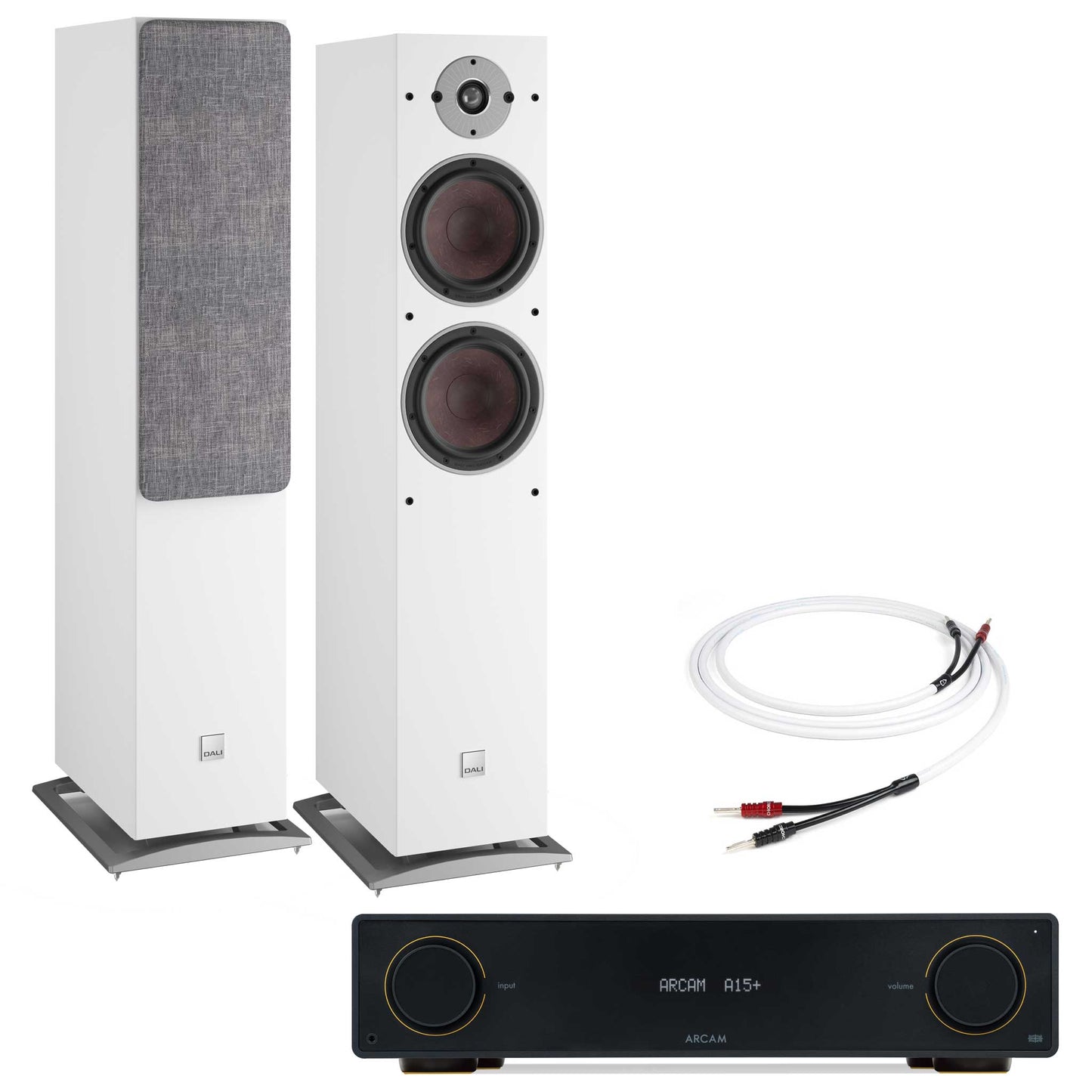 Arcam A15+ with Dali Oberon 7 White