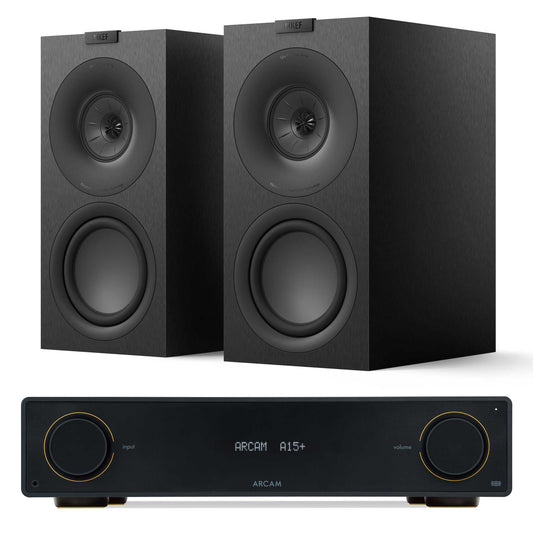 Arcam A15+ with KEF Q Concerto Satin Black