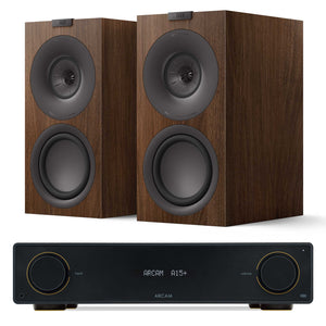 Arcam A15+ with KEF Q Concerto Walnut