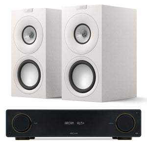 Arcam A15+ with KEF Q Concerto Satin White