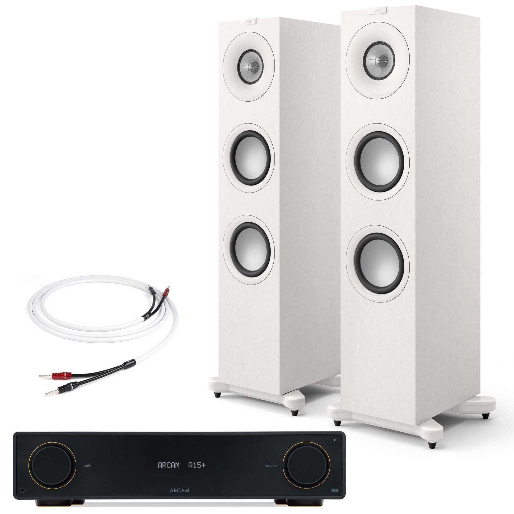 Arcam A15+ with KEF Q7 Meta Satin White