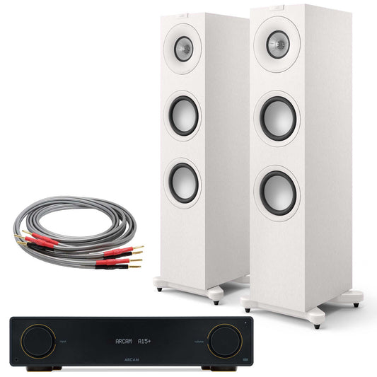 Arcam A15+ with KEF Q7 Meta Satin White