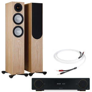 Arcam A15+ with Monitor Audio Silver 200 7G Ash
