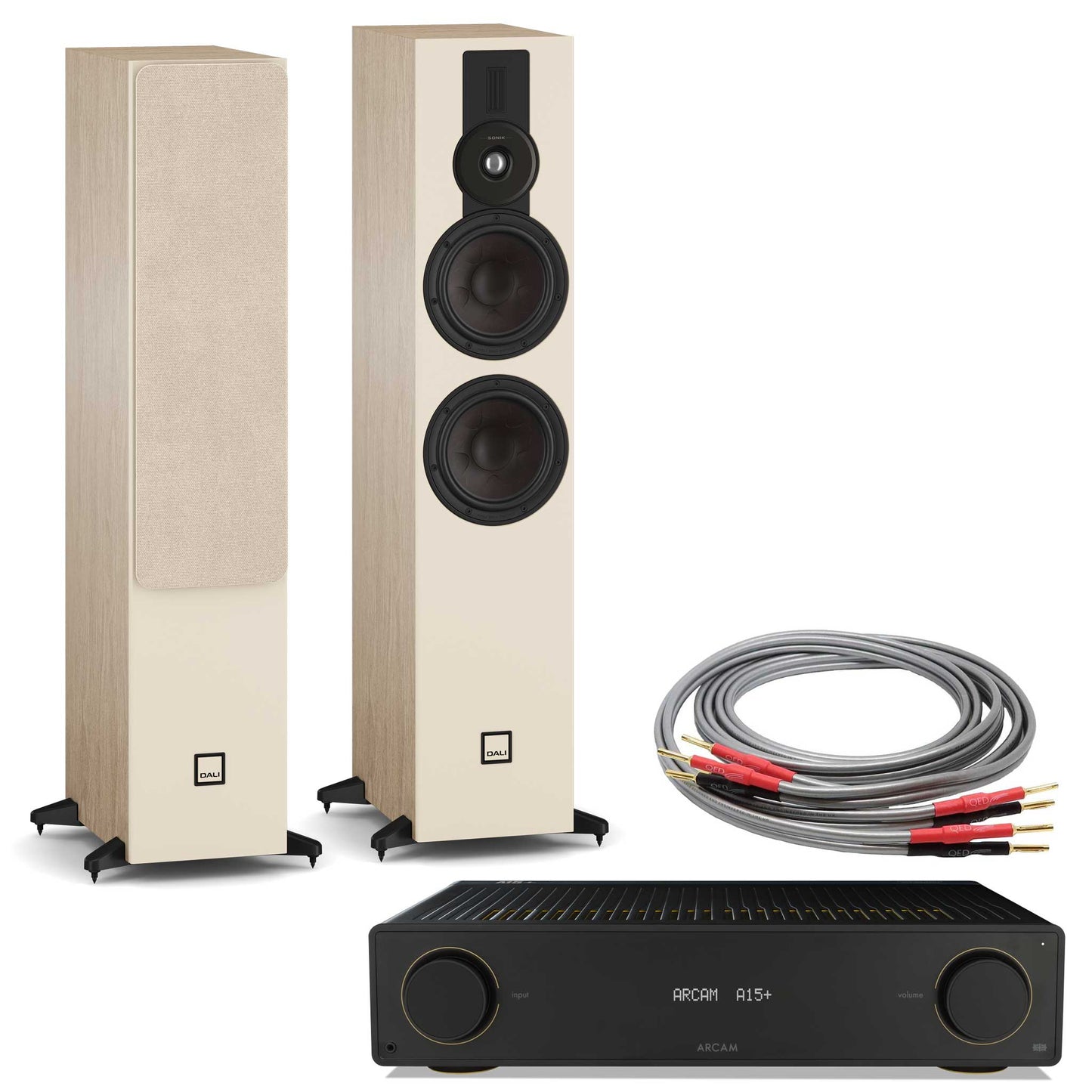 Arcam A15+ with Dali SONIK 7 Natural Oak