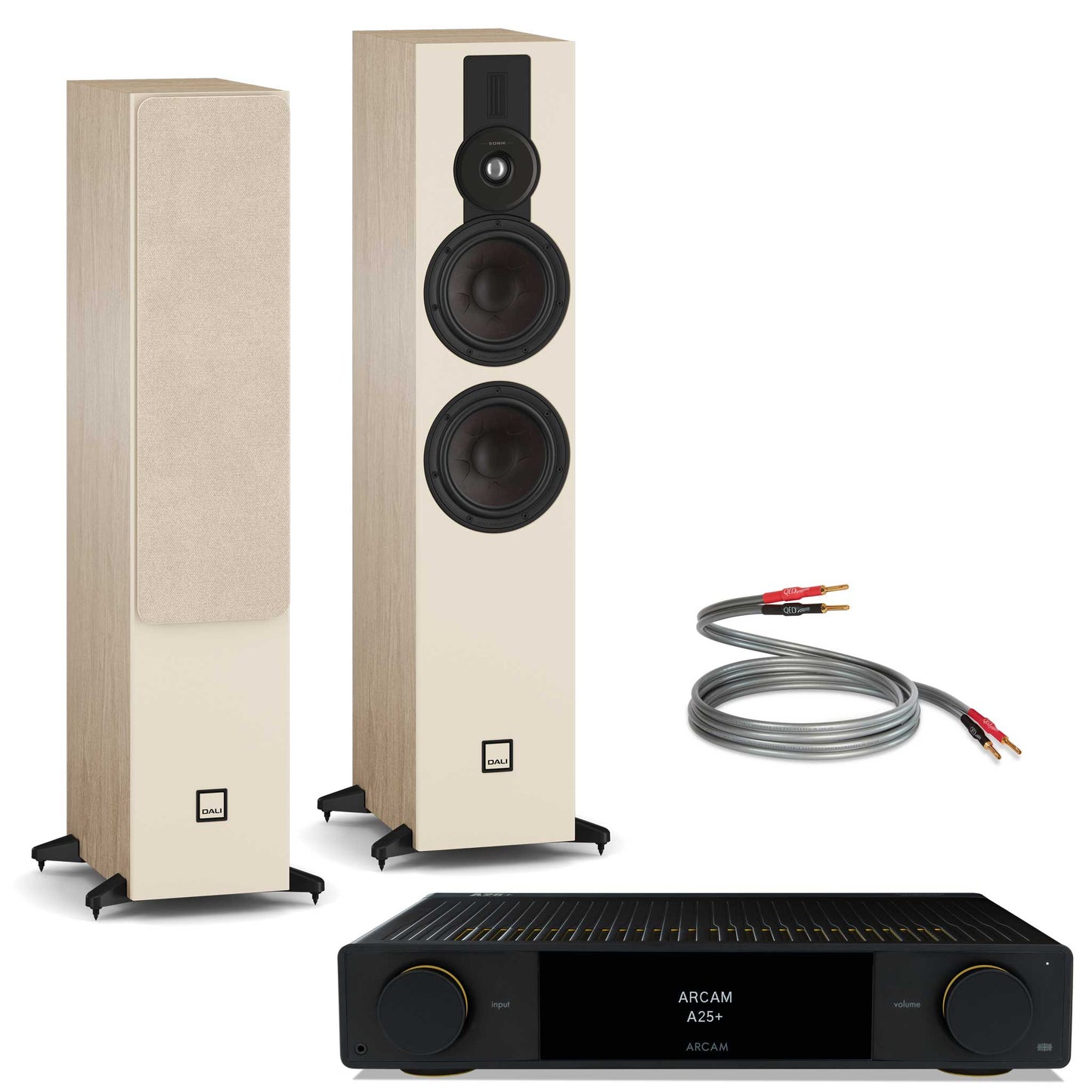 Arcam A25+ with Dali SONIK 7 Natural Oak
