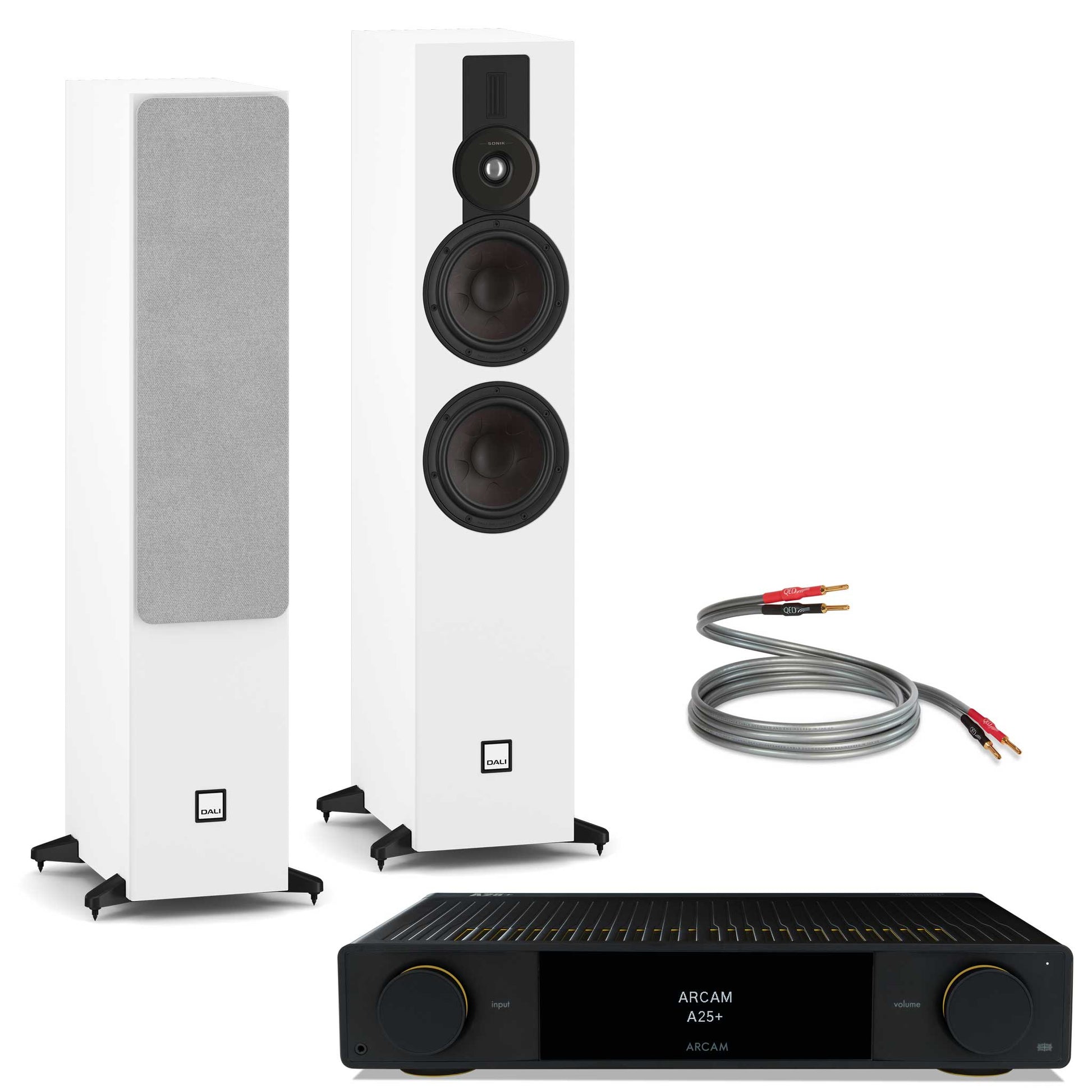 Arcam A25+ with Dali SONIK 7 White