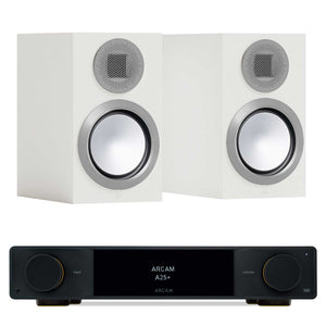 Arcam A25+ with Monitor Audio Gold 50 6G Satin White
