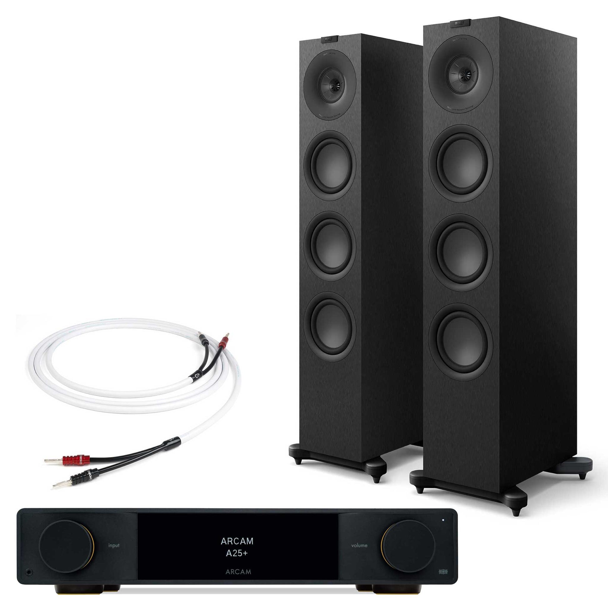 Arcam A25+ with KEF Q11 Meta Satin Black