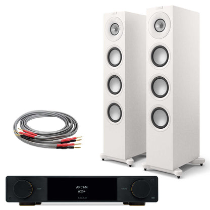 Arcam A25+ with KEF Q11 Meta Satin White