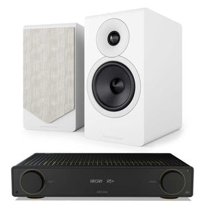 Arcam A5+ with Acoustic Energy AE300² Matte White