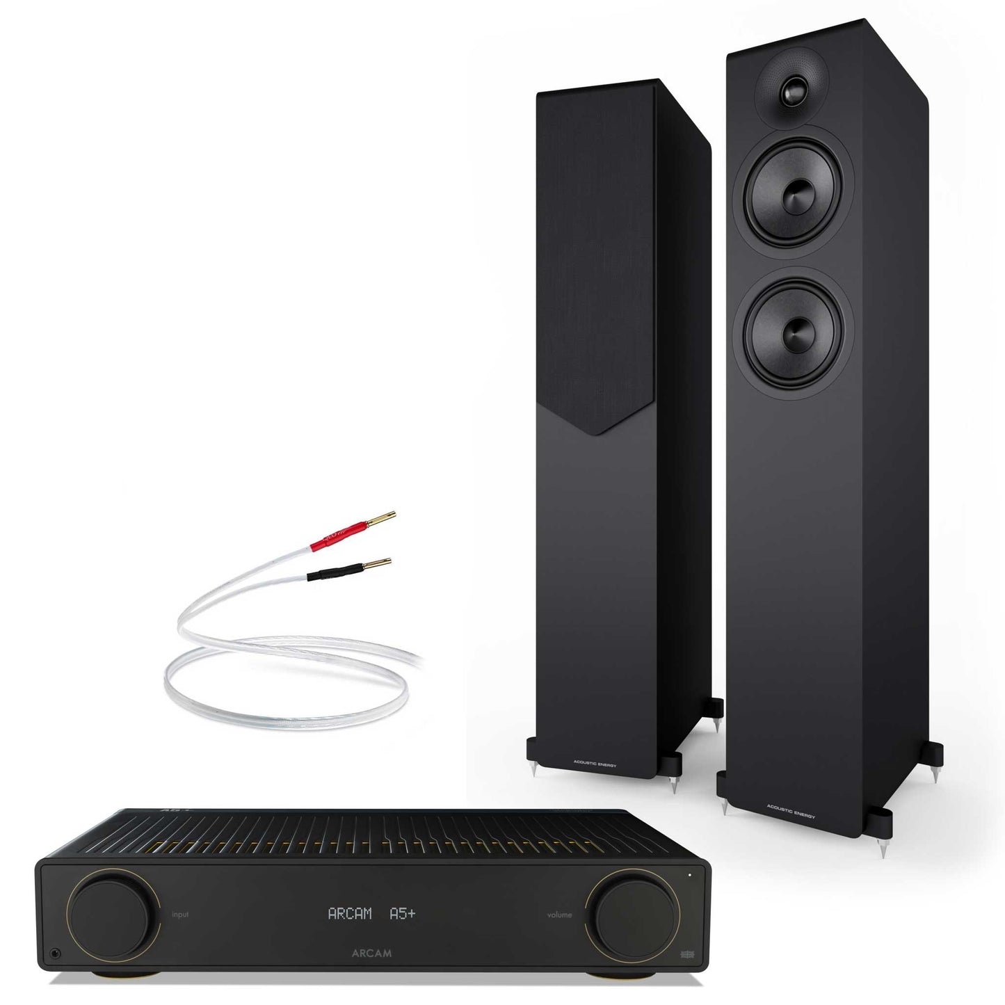Arcam A5+ with Acoustic Energy AE309² Matte Black