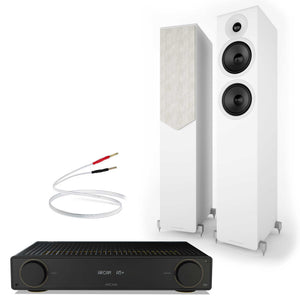 Arcam A5+ with Acoustic Energy AE309² Matte White