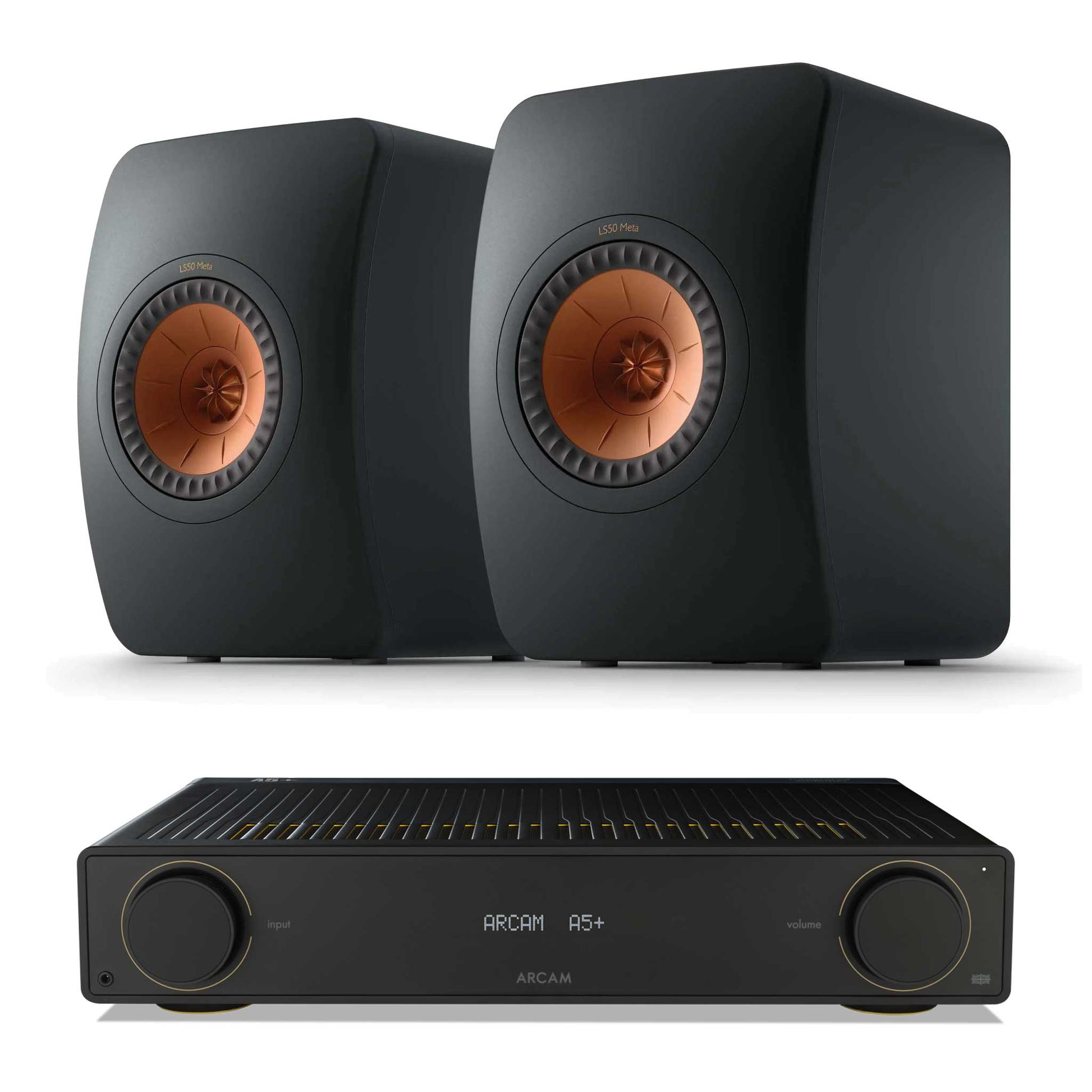 Arcam A5+ with KEF LS50 Meta Carbon Black