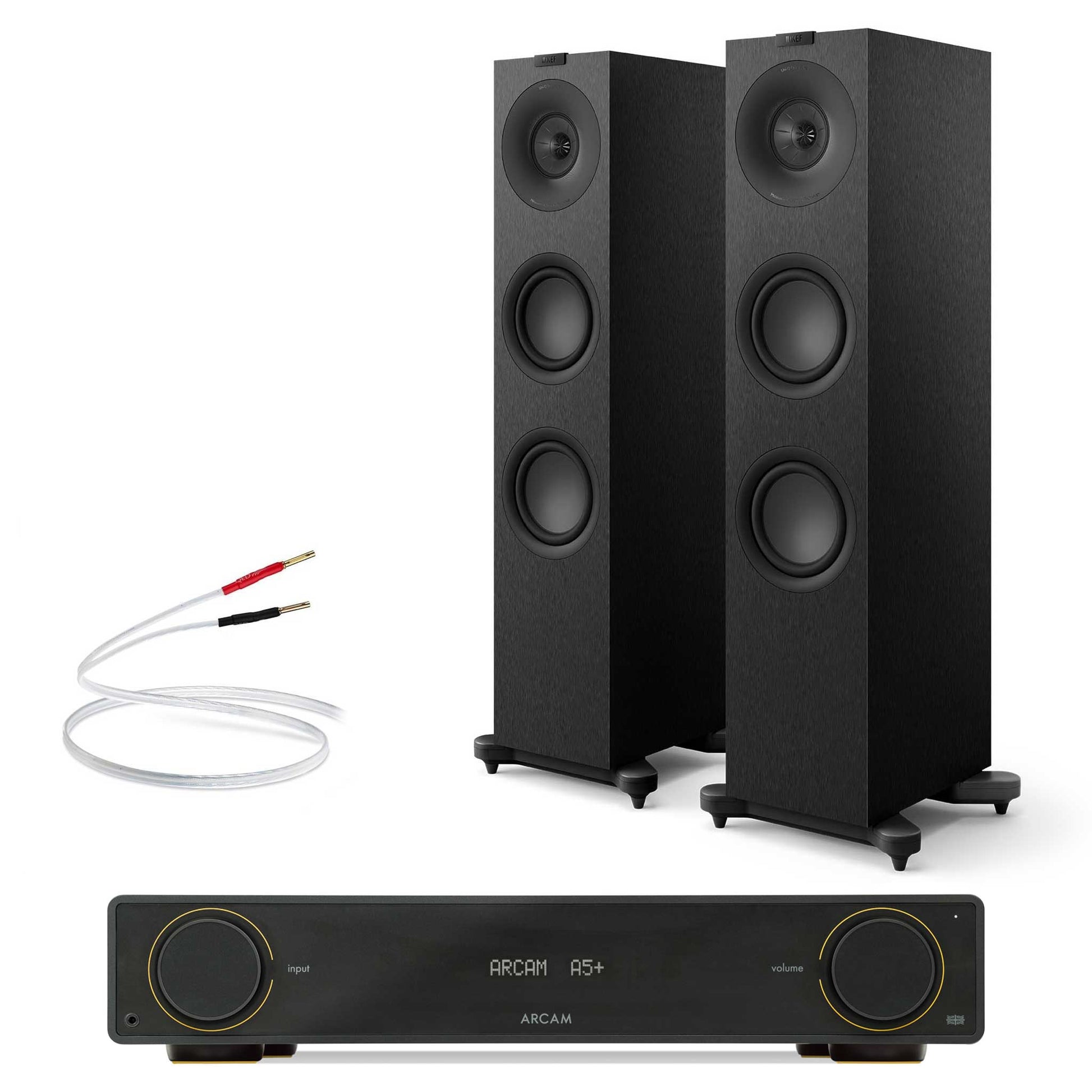 Arcam A5+ with KEF Q7 Meta Satin Black
