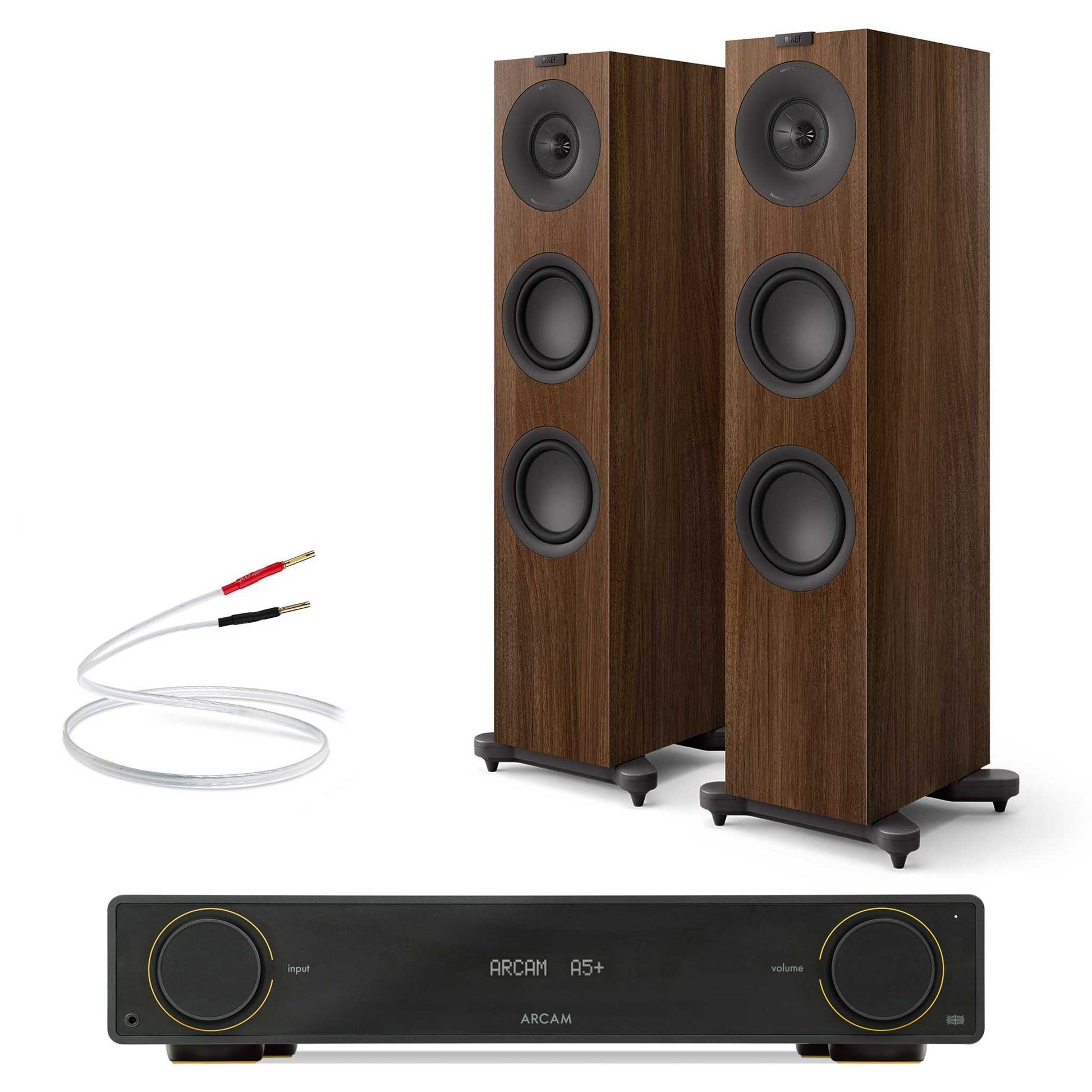 Arcam A5+ with KEF Q7 Meta Walnut
