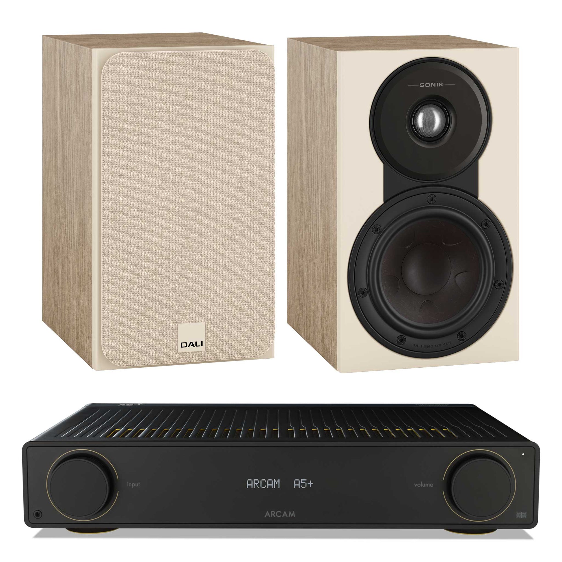 Arcam A5+ with Dali SONIK 1 Natural Oak