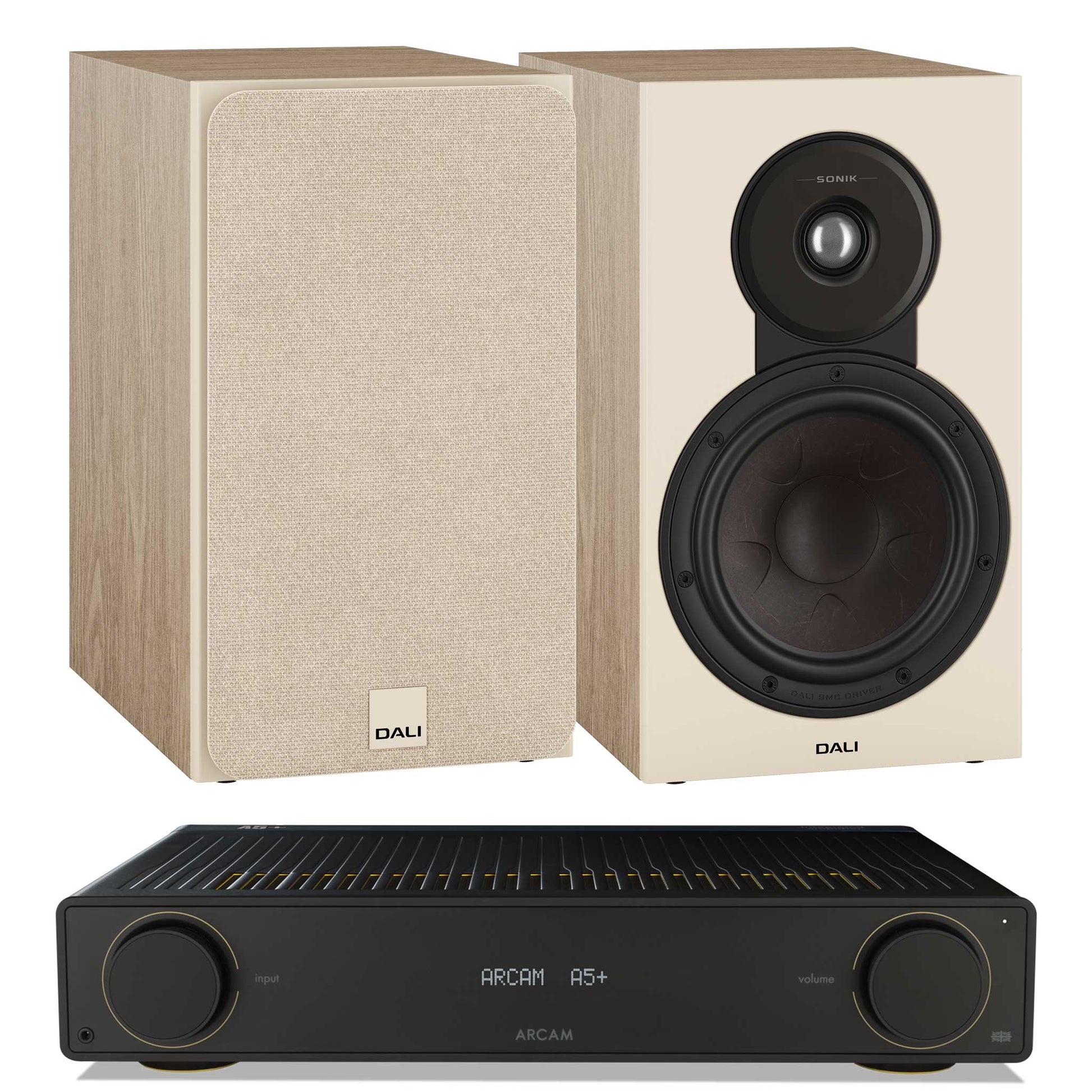 Arcam A5+ with Dali SONIK 3 Natural Oak