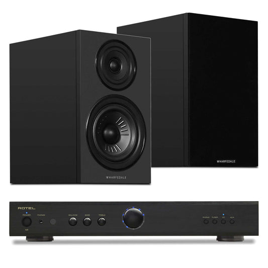 Rotel A8 Black with Wharfedale Diamond 12.2i Black