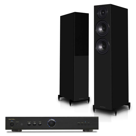 Rotel A8 Black with Wharfedale Diamond 12.3i Black