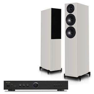Rotel A8 Black with Wharfedale Diamond 12.3i Grey