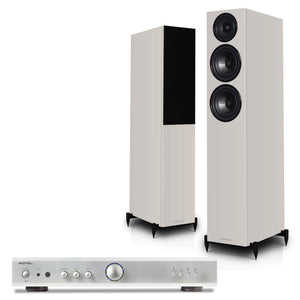 Rotel A8 Silver with Wharfedale Diamond 12.3i Grey