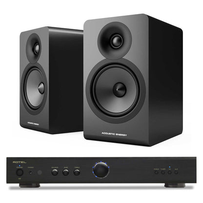 Rotel A8 Black with Acoustic Energy AE100² Black