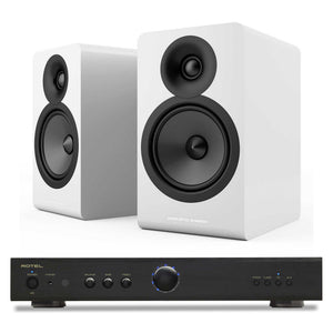 Rotel A8 Black with Acoustic Energy AE100² Satin White
