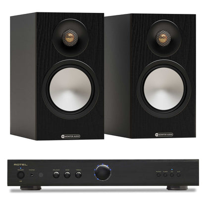Rotel A8 Black with Monitor Audio Bronze 50 7G Black