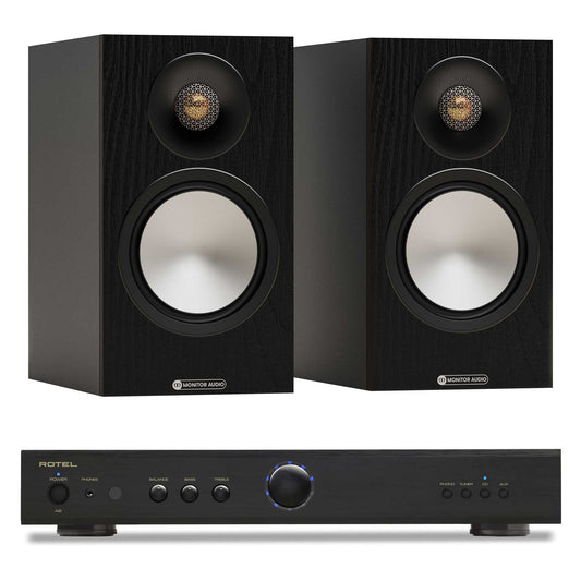 Rotel A8 Black with Monitor Audio Bronze 50 7G Black