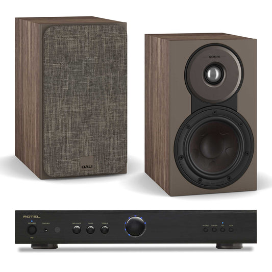 Rotel A8 Black with Dali SONIK 1 Walnut