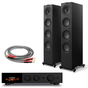 Audiolab 9000A Black with KEF Q11 Meta Satin Black
