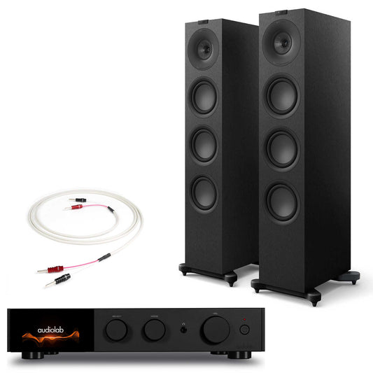 Audiolab 9000A Black with KEF Q11 Meta Satin Black