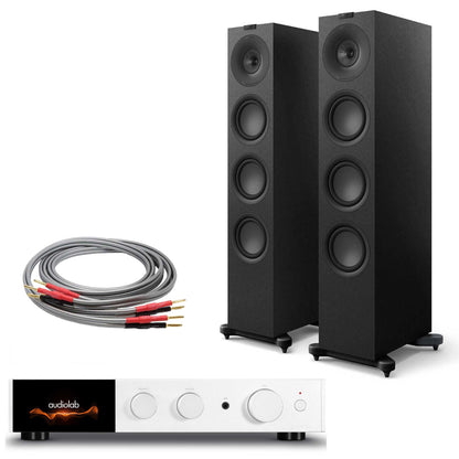 Audiolab 9000A Silver with KEF Q11 Meta Satin Black