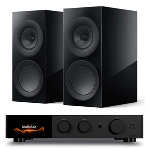Audiolab 9000A with KEF R3 Meta Black / Gloss Black
