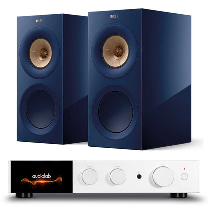 Audiolab 9000A with KEF R3 Meta Silver / Indigo