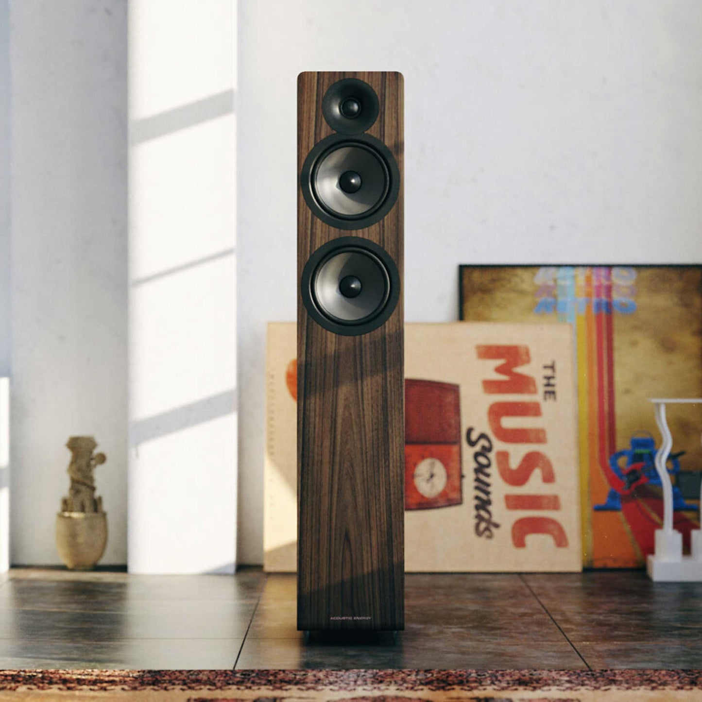 Acoustic Energy AE109² Walnut Front View