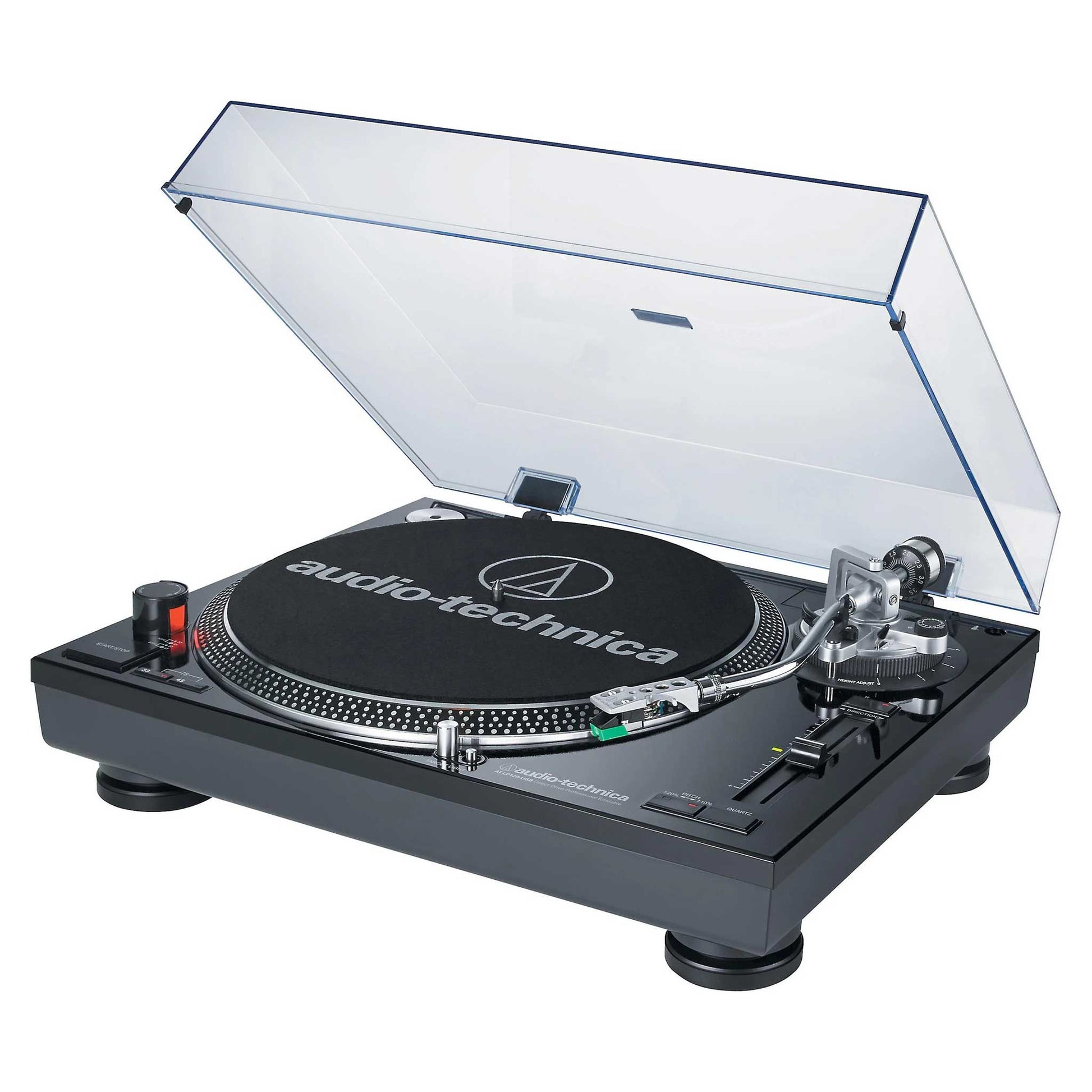  Audio-Technica AT-LP120XUSB Black Angled View